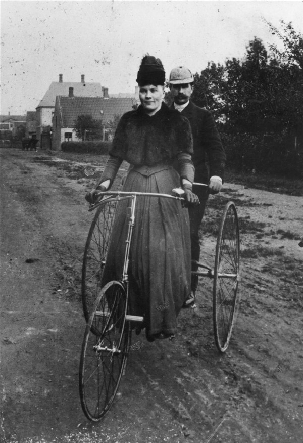 Fotografi: Ægtepar på cykel